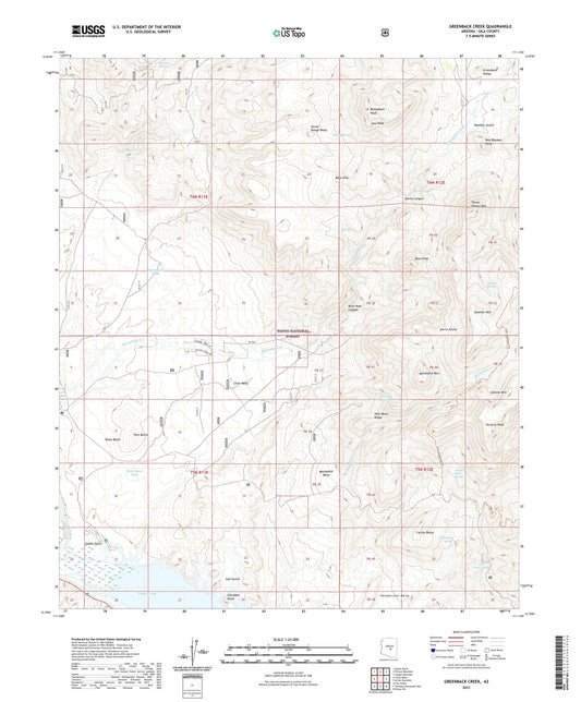 Greenback Creek Arizona US Topo Map Image