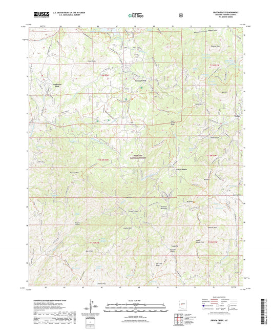 Groom Creek Arizona US Topo Map Image