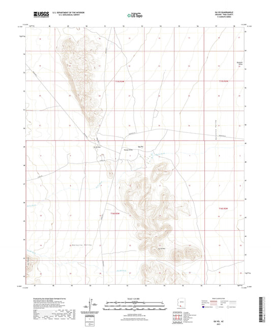 Gu Vo Arizona US Topo Map Image