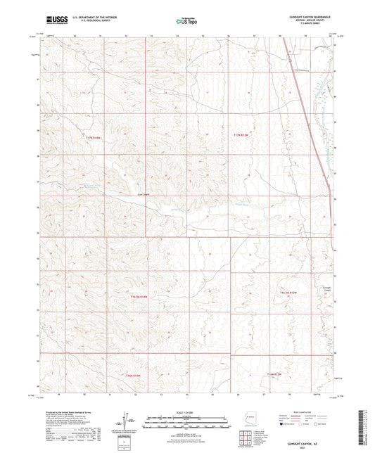 Gunsight Canyon Arizona US Topo Map Image