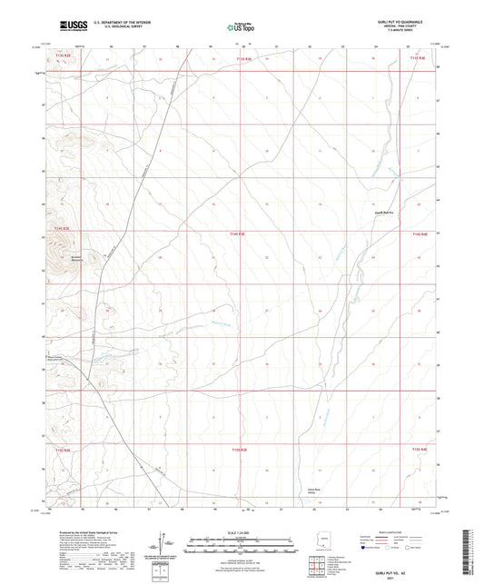 Gurli Put Vo Arizona US Topo Map Image