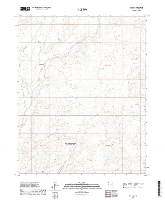 Gyp Hills Arizona US Topo Map Image