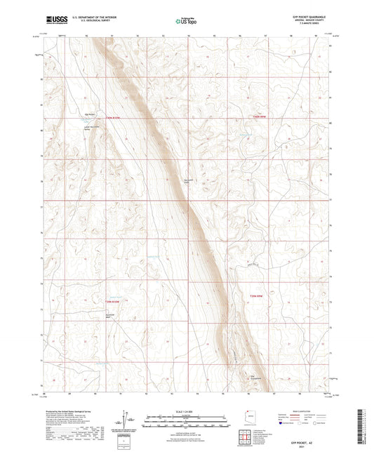 Gyp Pocket Arizona US Topo Map Image