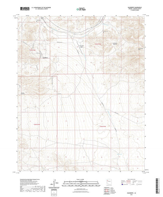 Hackberry Arizona US Topo Map Image