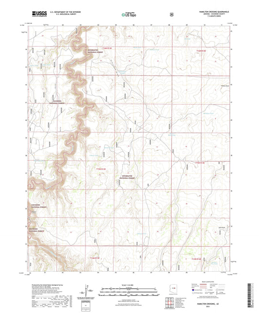 Hamilton Crossing Arizona US Topo Map Image