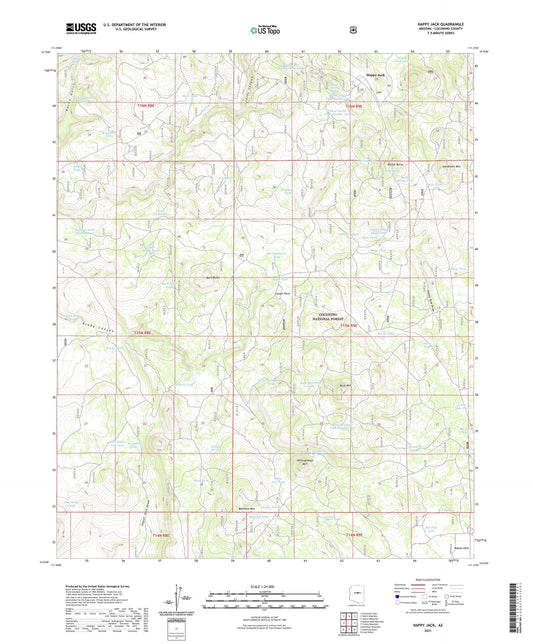 Happy Jack Arizona US Topo Map Image