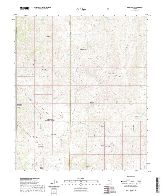 Happy Valley Arizona US Topo Map Image