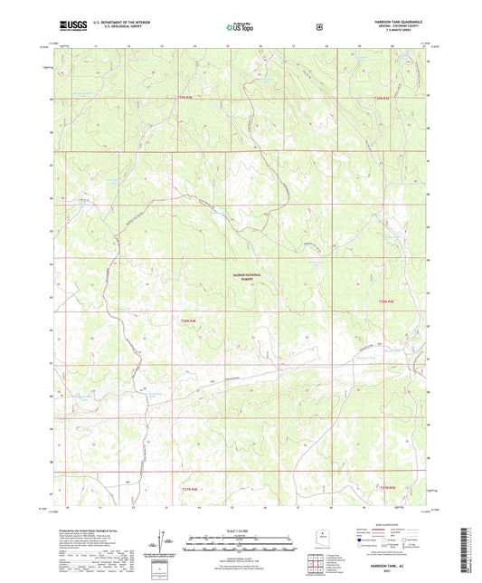 Harbison Tank Arizona US Topo Map Image