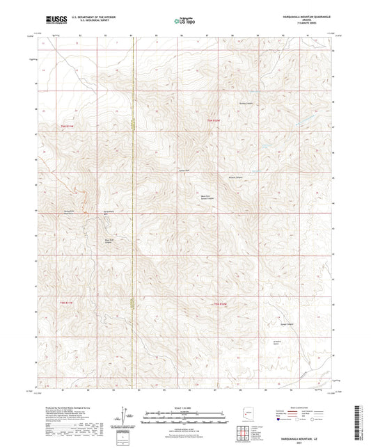 Harquahala Mountain Arizona US Topo Map Image