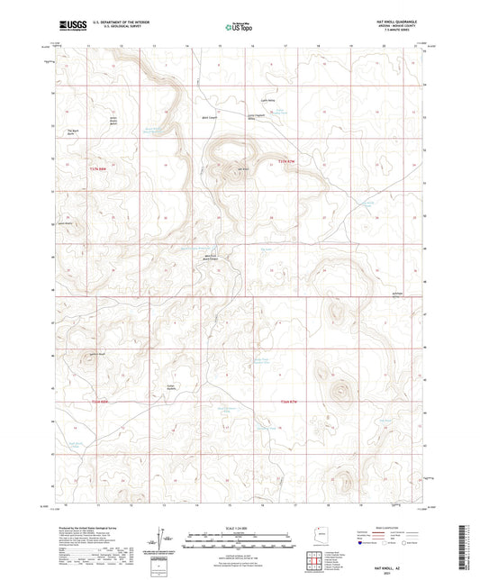 Hat Knoll Arizona US Topo Map Image