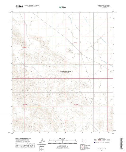 Hat Mountain Arizona US Topo Map Image