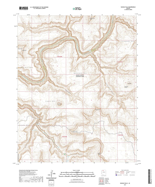Havasu Falls Arizona US Topo Map Image