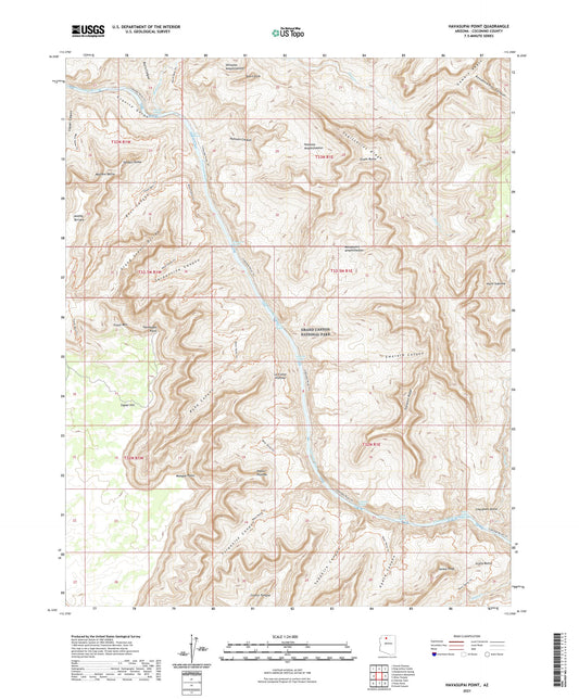Havasupai Point Arizona US Topo Map Image