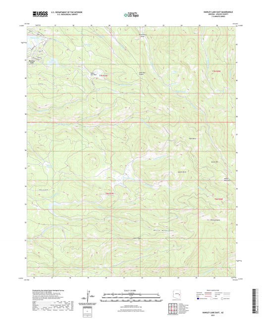 Hawley Lake East Arizona US Topo Map Image