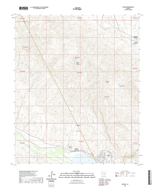 Hayden Arizona US Topo Map Image
