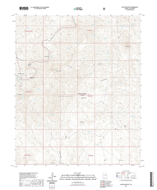 Haystack Butte Arizona US Topo Map Image