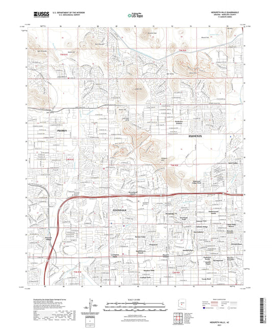 Hedgpeth Hills Arizona US Topo Map Image