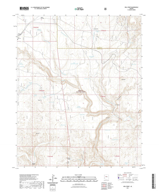 Hell Point Arizona US Topo Map Image