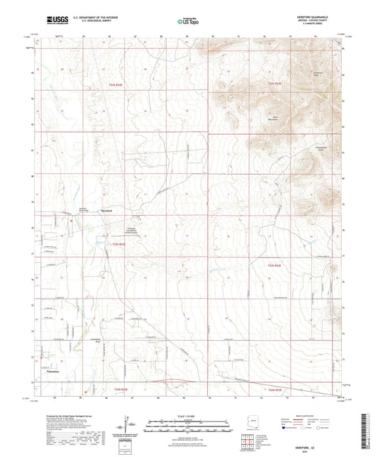 Hereford Arizona US Topo Map Image