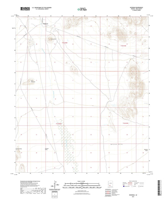 Hickiwan Arizona US Topo Map Image