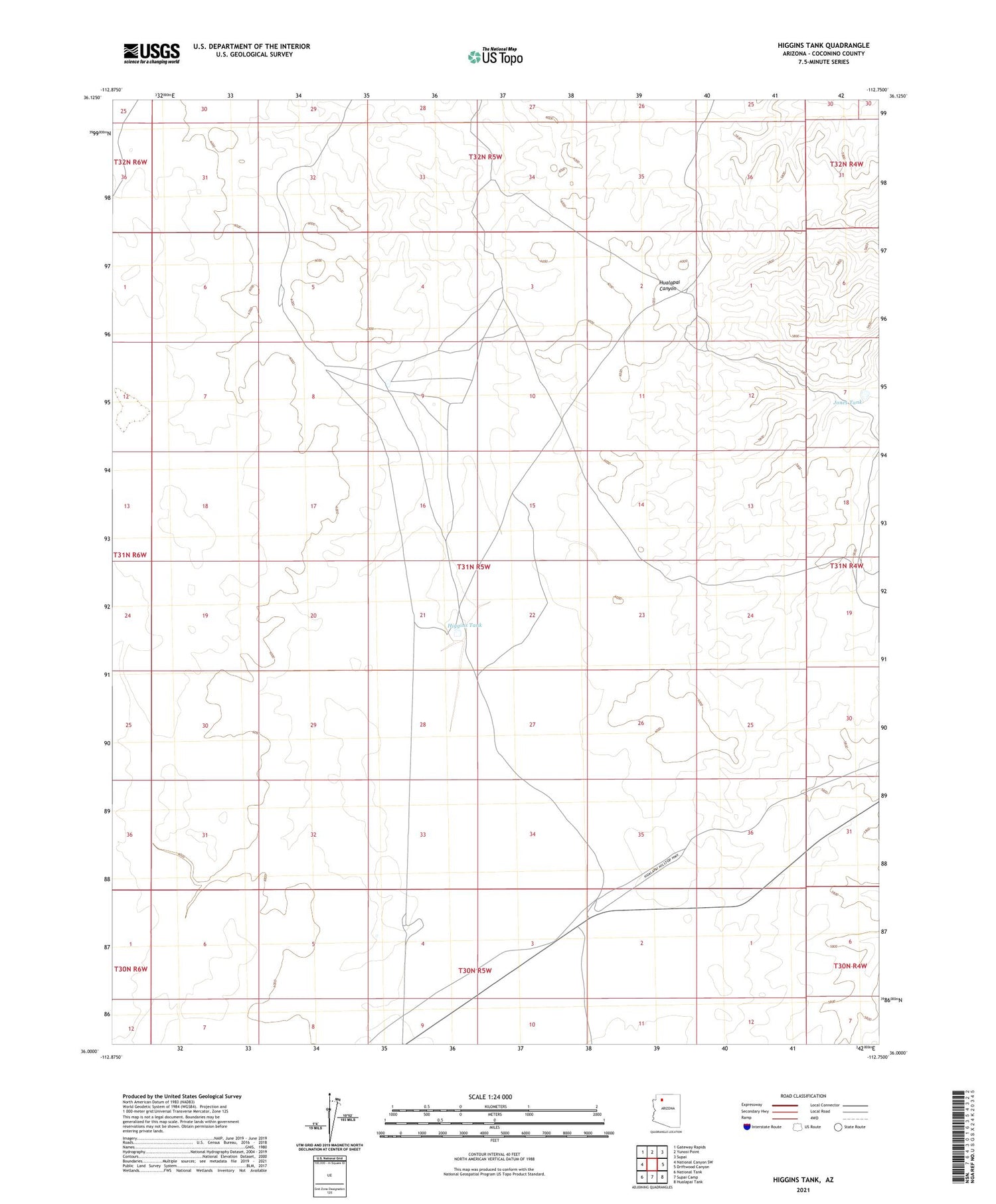 Higgins Tank Arizona US Topo Map Image