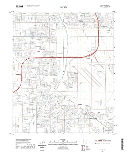 Higley Arizona US Topo Map Image