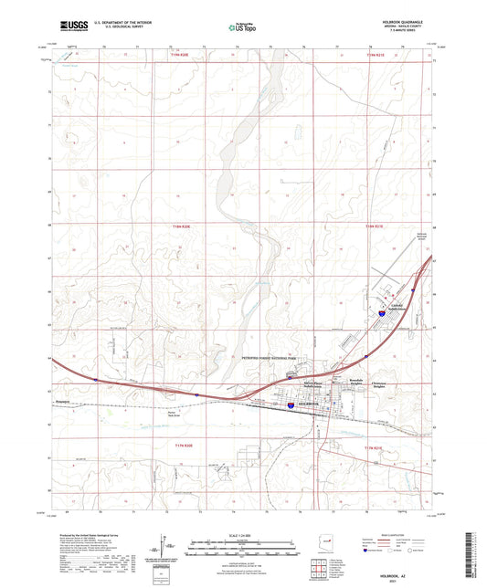 Holbrook Arizona US Topo Map Image