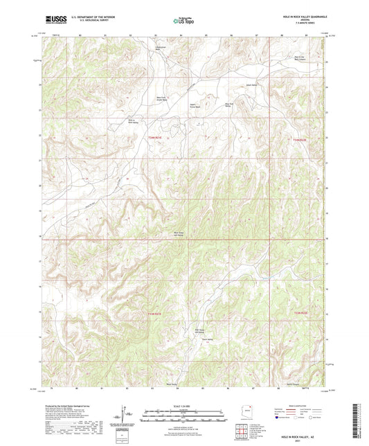Hole In Rock Valley Arizona US Topo Map Image