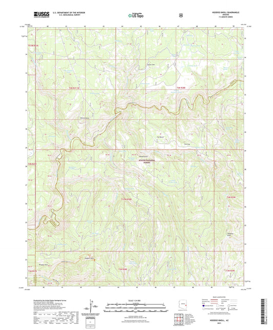 Hoodoo Knoll Arizona US Topo Map Image