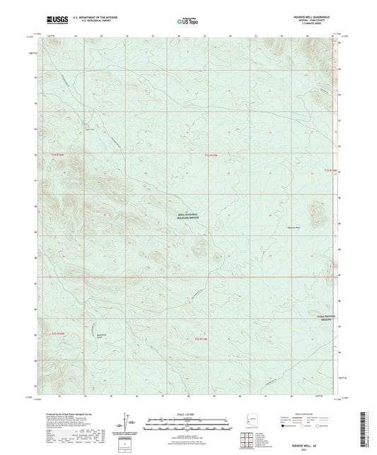 Hoodoo Well Arizona US Topo Map Image