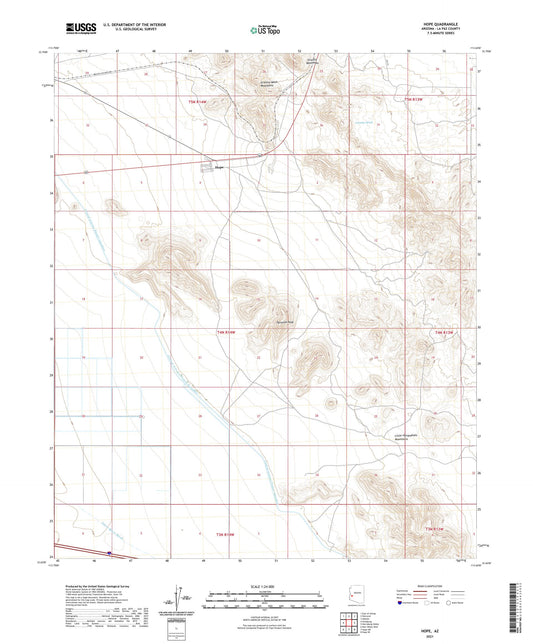 Hope Arizona US Topo Map Image