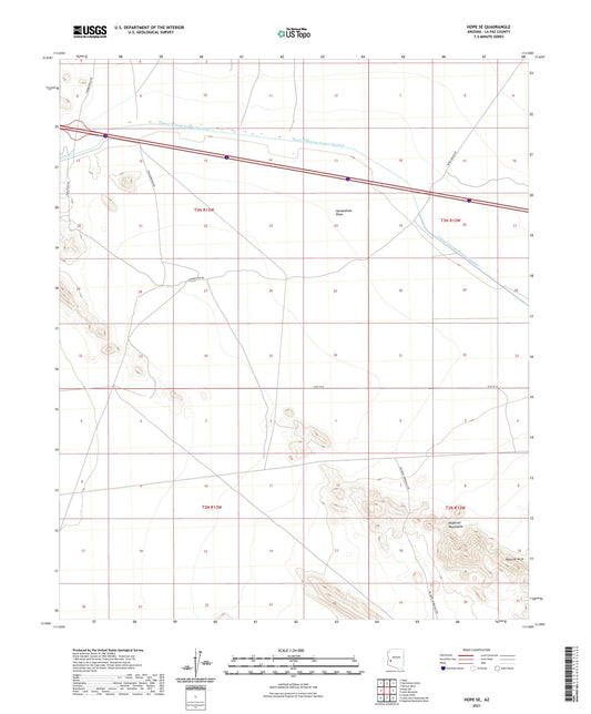 Hope SE Arizona US Topo Map Image