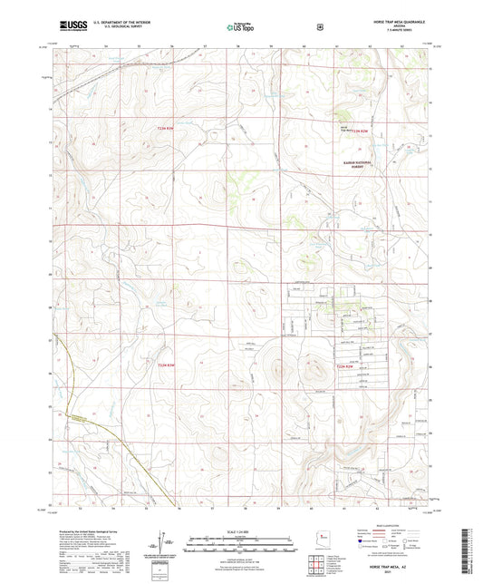 Horse Trap Mesa Arizona US Topo Map Image