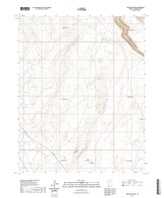 Horsethief Mesa Arizona US Topo Map Image