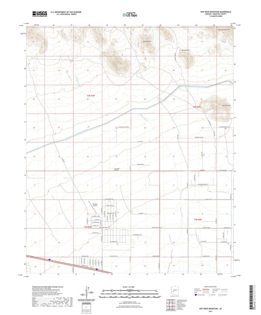 Hot Rock Mountain Arizona US Topo Map Image