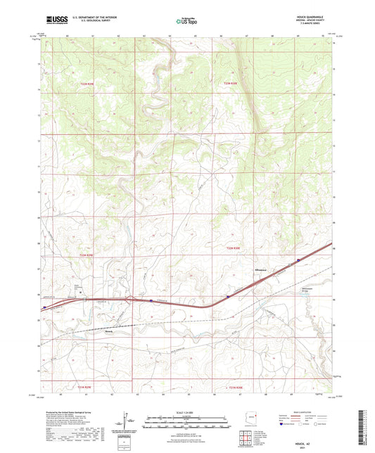 Houck Arizona US Topo Map Image