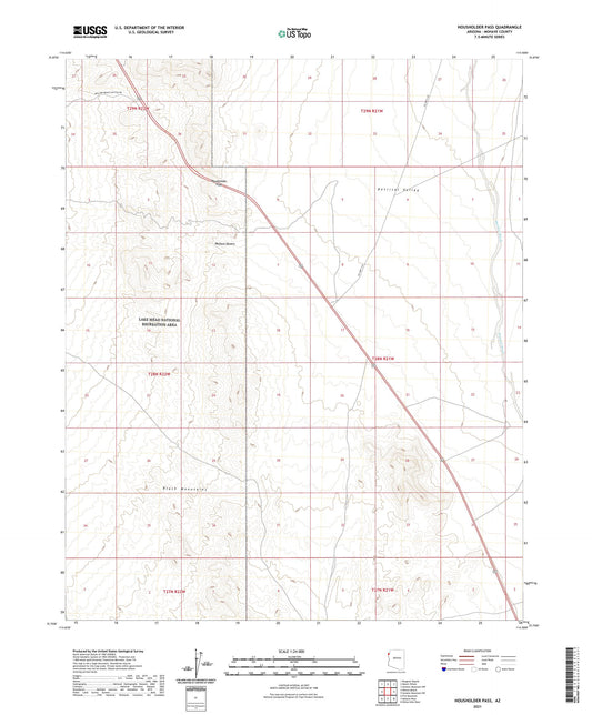 Housholder Pass Arizona US Topo Map Image