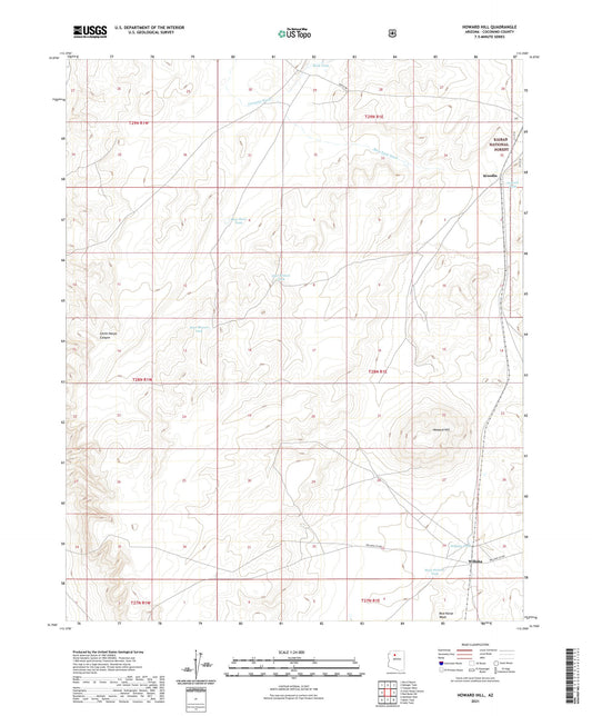 Howard Hill Arizona US Topo Map Image