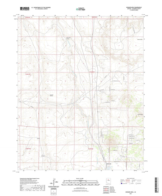 Howard Mesa Arizona US Topo Map Image