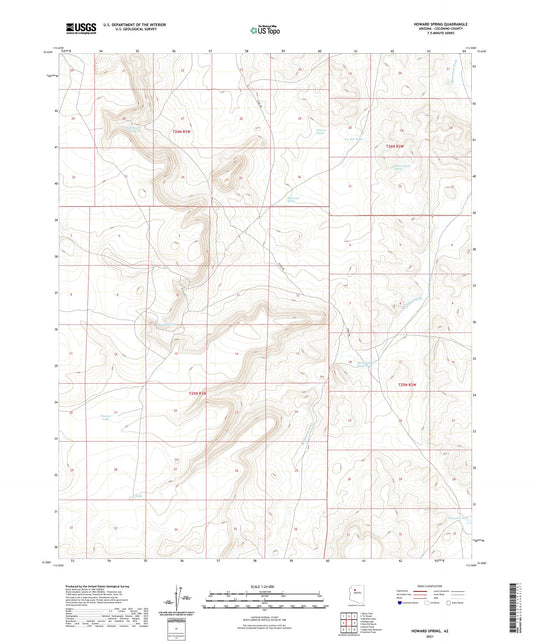 Howard Spring Arizona US Topo Map Image