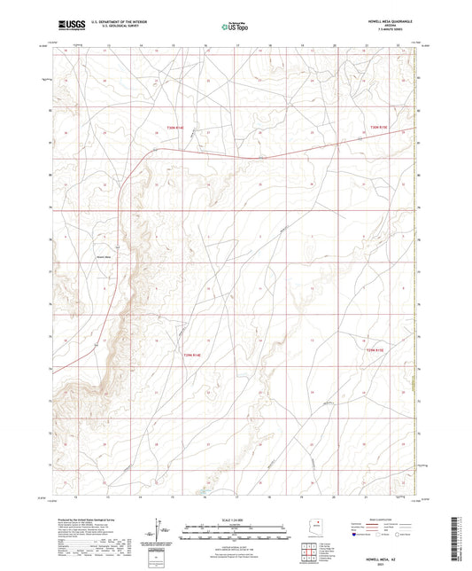 Howell Mesa Arizona US Topo Map Image