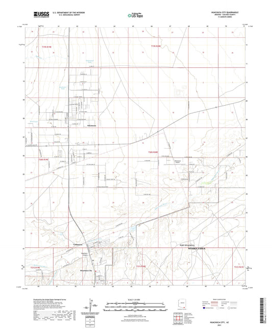 Huachuca City Arizona US Topo Map Image