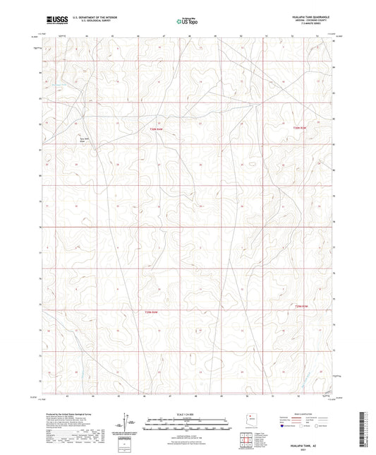 Hualapai Tank Arizona US Topo Map Image