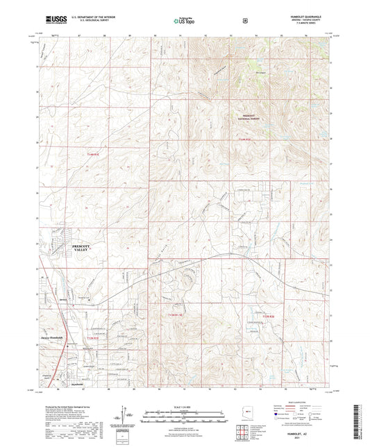 Humboldt Arizona US Topo Map Image