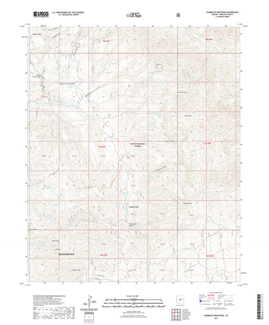 Humboldt Mountain Arizona US Topo Map Image