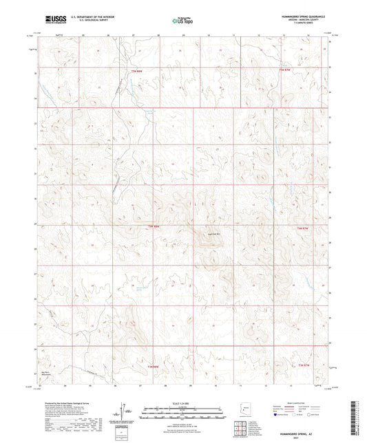Hummingbird Spring Arizona US Topo Map Image