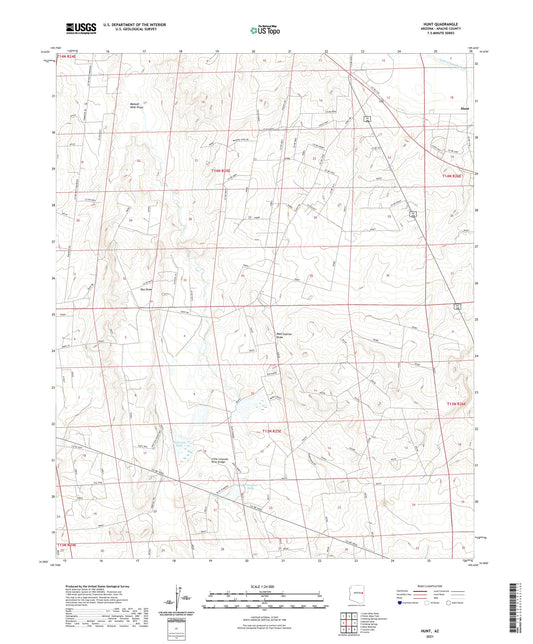 Hunt Arizona US Topo Map Image