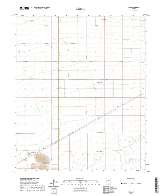 Hyder Arizona US Topo Map Image