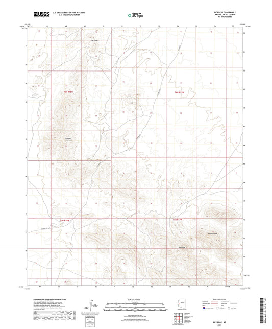 Ibex Peak Arizona US Topo Map Image