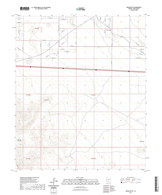 Indian Butte Arizona US Topo Map Image